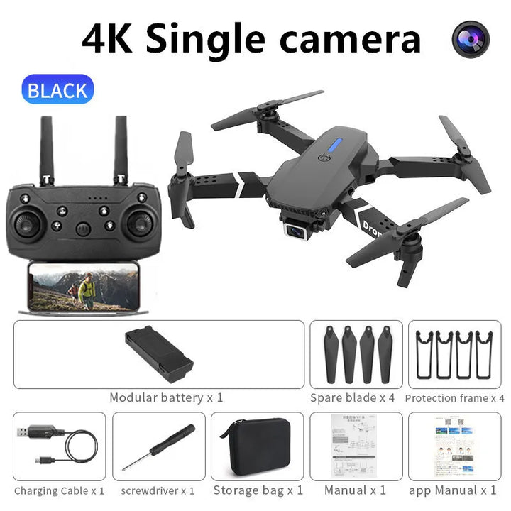 Professional Mini Remote Control Drone E88 4k HD