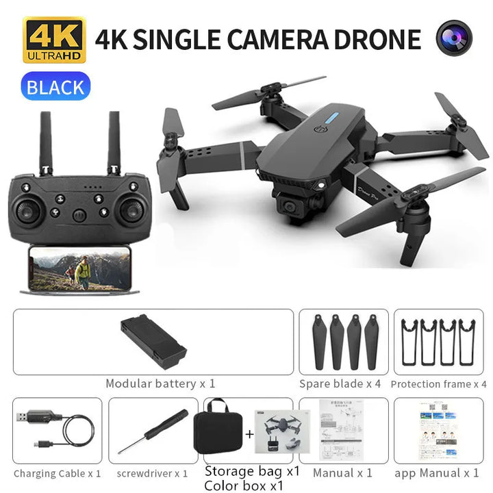 Professional Mini Remote Control Drone E88 4k HD