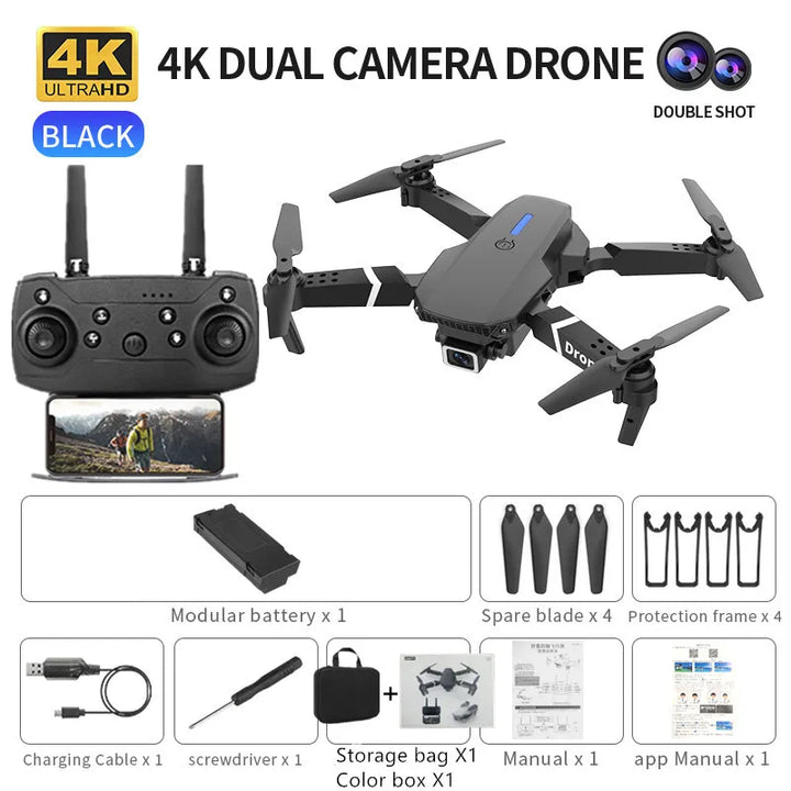 Professional Mini Remote Control Drone E88 4k HD