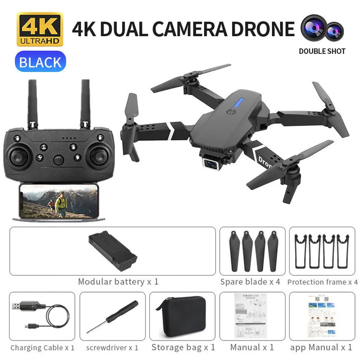 Professional Mini Remote Control Drone E88 4k HD